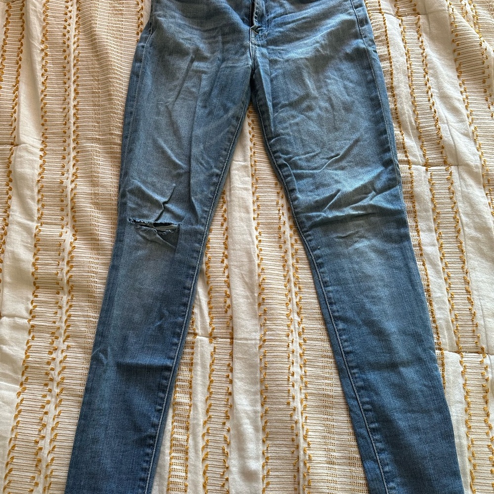 7 for all mankind Distressed Skinny Jeans - Blue